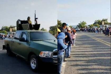 El desfile del Cartel de Sinaloa fue aplaudido por los habitantes de Chiapas, México