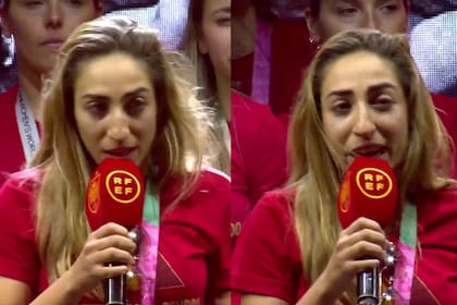 El desgarrador discurso de Olga Carmona en los festejos de España campeón, tras la muerte de su papá