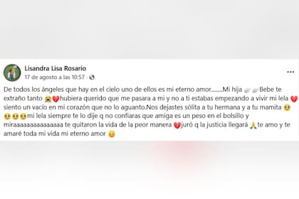 El desgarrador mensaje que compartió la madre de la víctima tras su fallecimiento