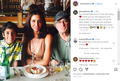 El desgarrador posteo de Drena, la hija de Robert De Niro