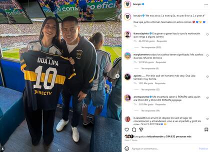 El posteo de Boca a raíz de la visita de Dua Lipa