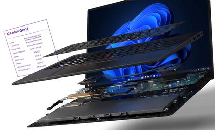 El despiece de una Lenovo ThinkPad X1 Carbon Gen 13