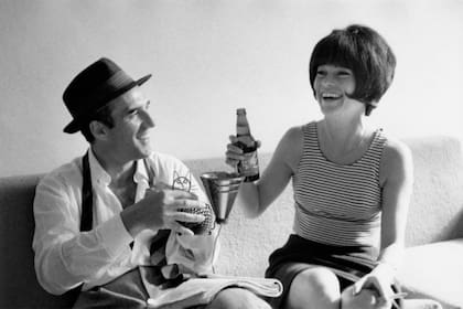 Bardot y Piccoli, en el rodaje de El desprecio