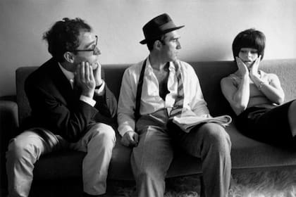 Godard, Piccoli y Bardot, en pleno rodaje de El desprecio