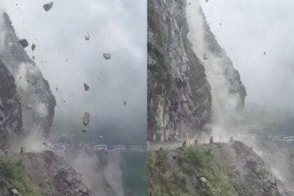 El desprendimiento tuvo lugar en la carretera de Srinagar, en la India