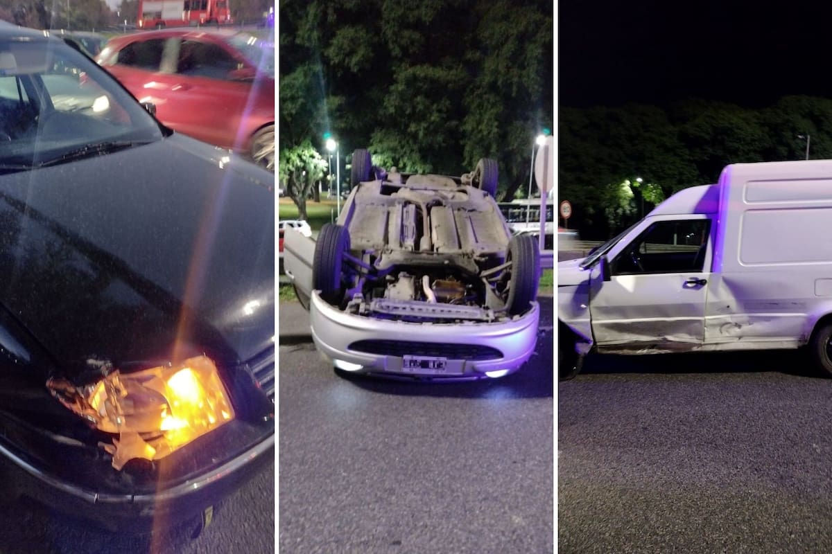El después del choque múltiple sobre la avenida General Paz