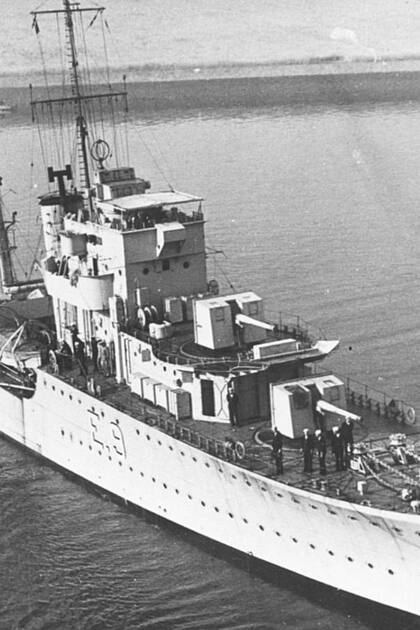 El destructor ARA San Juan fue la nave argentina que llegó al islote Snipe con un grupo de Infantes de Marina que la ocuparon