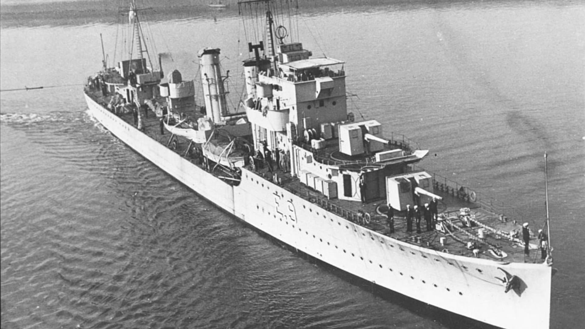 El destructor ARA San Juan fue la nave argentina que llegó al islote Snipe con un grupo de Infantes de Marina que la ocuparon