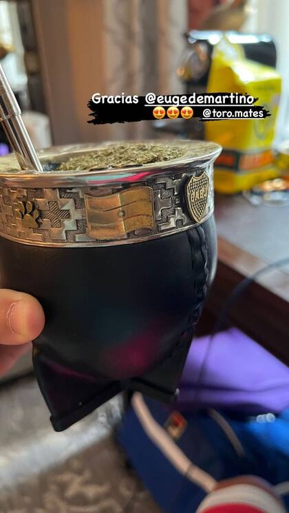 El detalle argentino y de Boca en el mate de Diego Schwartzman