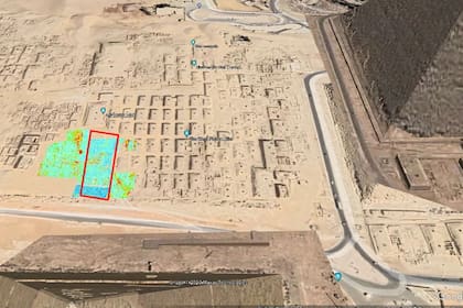 El detalle de la anomalía en Giza (Archaeological Prospection)