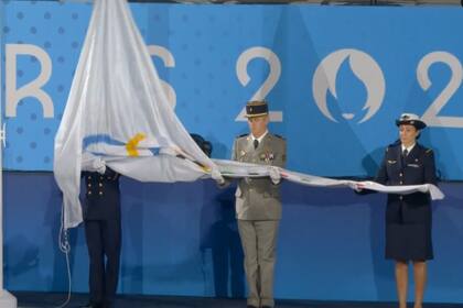 El detalle de la bandera de los JJOO