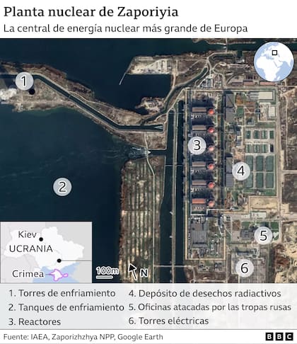 El detalle de la planta nuclear