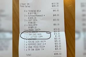 El detalle en el ticket de un restaurant de comida china australiano llamó la atención e indignó a un par de comensales