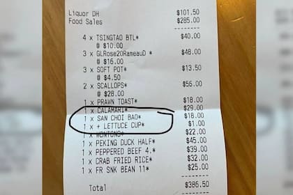 El detalle en el ticket de un restaurant de comida china australiano llamó la atención e indignó a un par de comensales