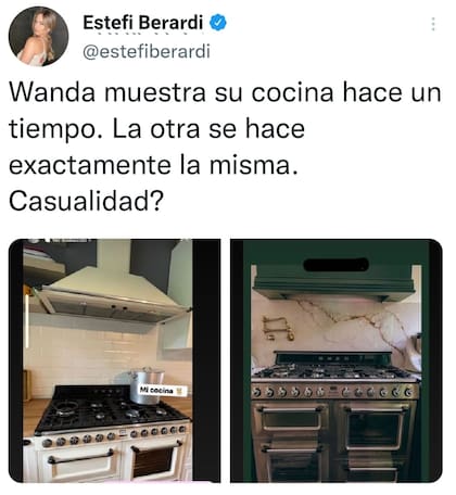 El detalle entre la cocina de Wanda y la China que descubrió Estefanía Berardi