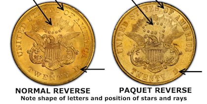 El detalle raro y determinante para su valor es su reverso diseñado por Anthony C. Paquet, el cual formó parte de un experimento histórico en la acuñación de Estados Unidos