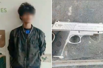 El detenido y el arma de juguete