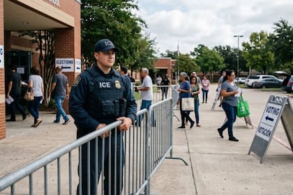 El DHS sostuvo que el ICE no tiene previsto realizar operaciones de control migratorio en los centros de votación