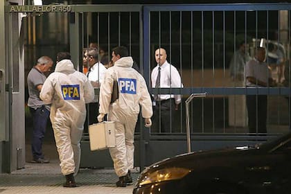 El día de la muerte de Nisman en la entrada de Le Parc de Puerto Madero