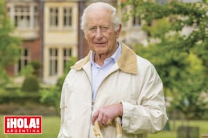 El día de su cumpleaños, la Casa Real dio a conocer
el nuevo retrato oficial del Rey. Para la foto, que tomó la fotógrafa Millie Pilkington, Carlos posó con el bastón que tradicionalmente usan los pastores escoceses, fabricado con madera de avellano y cuerno de carnero