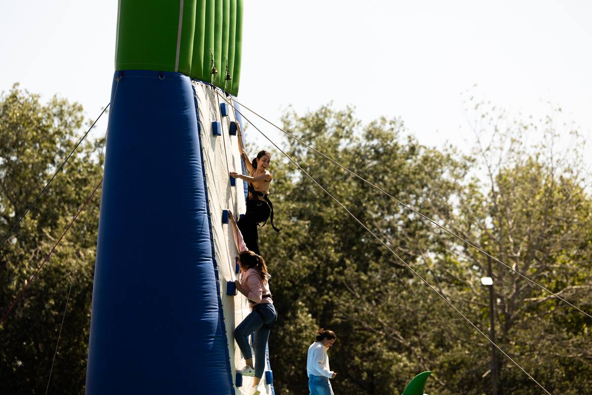 El Día del Campus de la Universidad Austral tuvo de todo (¡hasta escalada!).