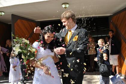 El día del casamiento de Jorgelina y Ferdie
