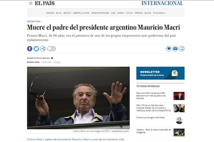El diario El País, de España, se hizo eco de la noticia