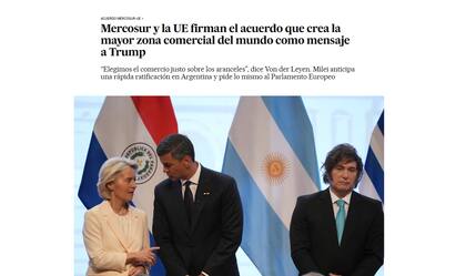 El diario El País destacó la firma del acuerdo
