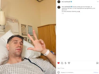 El Dibu Martínez compartió la noticia en sus redes y le sumó un poco de humor