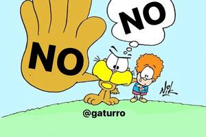 El dibujo de Nik en respuesta al mensaje intimidante de Aníbal Fernández