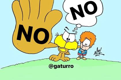 El dibujo de Nik en respuesta al mensaje intimidante de Aníbal Fernández