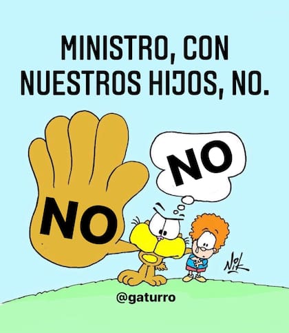 El dibujo de Nik en respuesta al mensaje intimidante de Aníbal Fernández