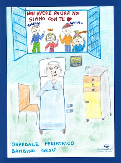 El dibujo de un grupo de niños al papa Francisco