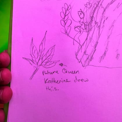 El dibujo que le entregó Middleton a la pequeña