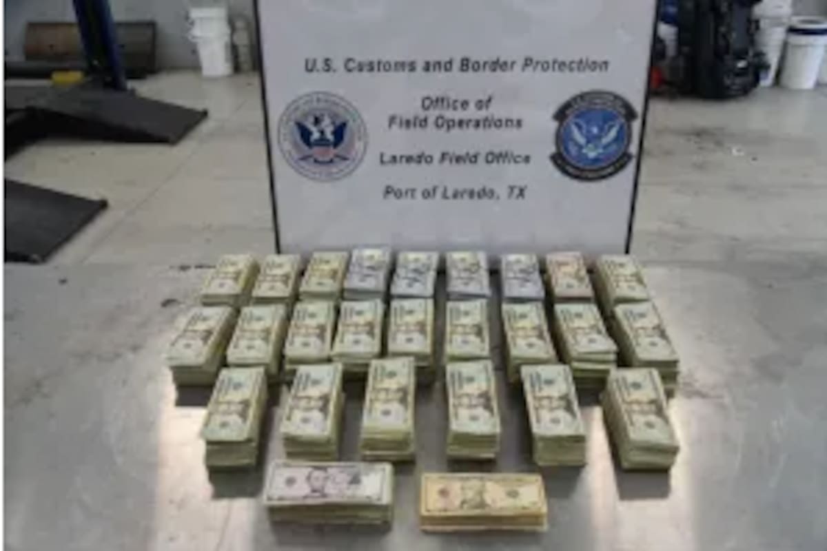 El dinero confiscado por la CBP en Texas