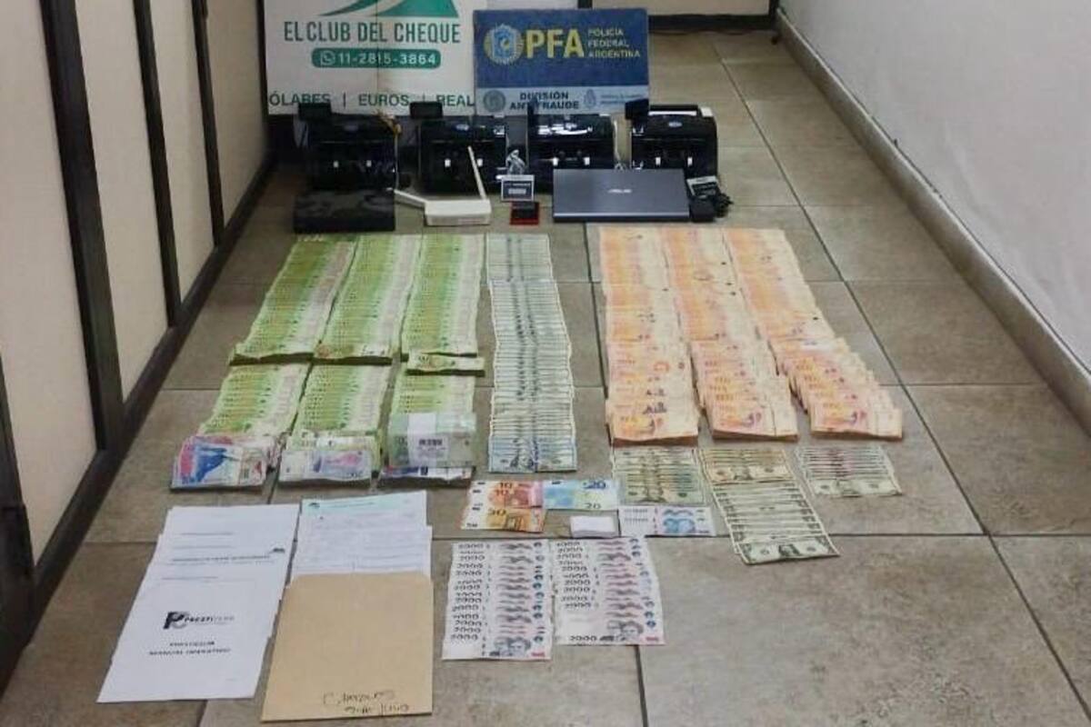 El dinero secuestrado en los allanamientos