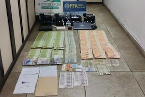 El dinero secuestrado en los allanamientos