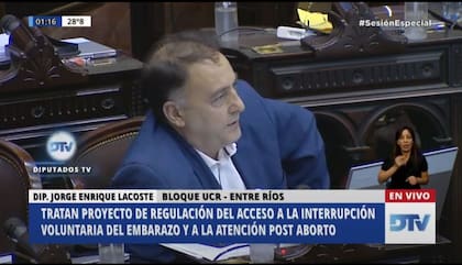 El diputado Jorge Enrique Lacoste