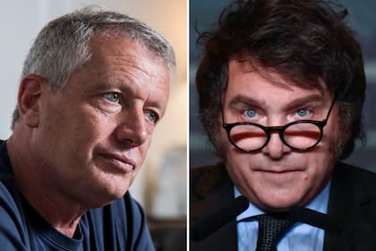 El diputado nacional de Encuentro Federal, Emilio Monzó, junto al presidente Javier Milei