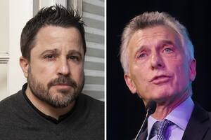 El diputado nacional de Juntos por el Cambio (JxC) Martín Tetaz junto al expresidente y líder del Pro, Mauricio Macri