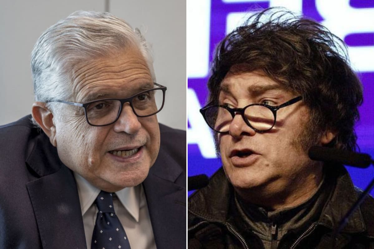 El diputado nacional por Republicanos Unidos, Ricardo López Murphy, junto al presidente Javier Milei