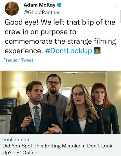 El director de "No miren arriba" habló del supuesto error encontrado en la película y despejó las dudas