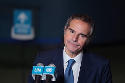 El director general del OIEA, Rafael Grossi, en la sede de la ONU, en Nueva York.