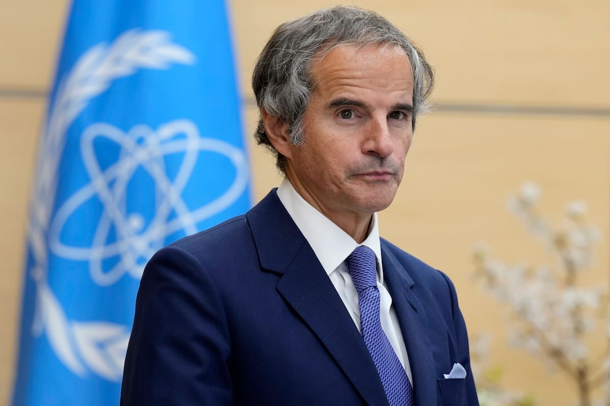 El director general del Organismo Internacional de Energía Atómica, el argentino Rafael Grossi. (AP/Eugene Hoshiko, Pool)