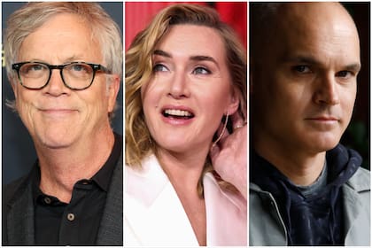 El director Todd Haynes, la actriz Kate Winslet y el escritor Hernán Díaz