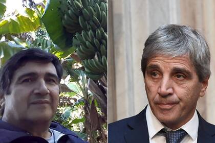 El dirigente de FAA, Pánfilo Ayala, y el ministro de Economía, Luis Caputo