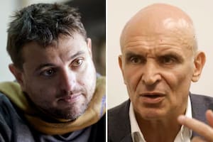 El dirigente social y fundador del Movimiento de Trabajadores Excluidos (MTE), Juan Grabois, junto con el diputado Nacional José Luis Espert