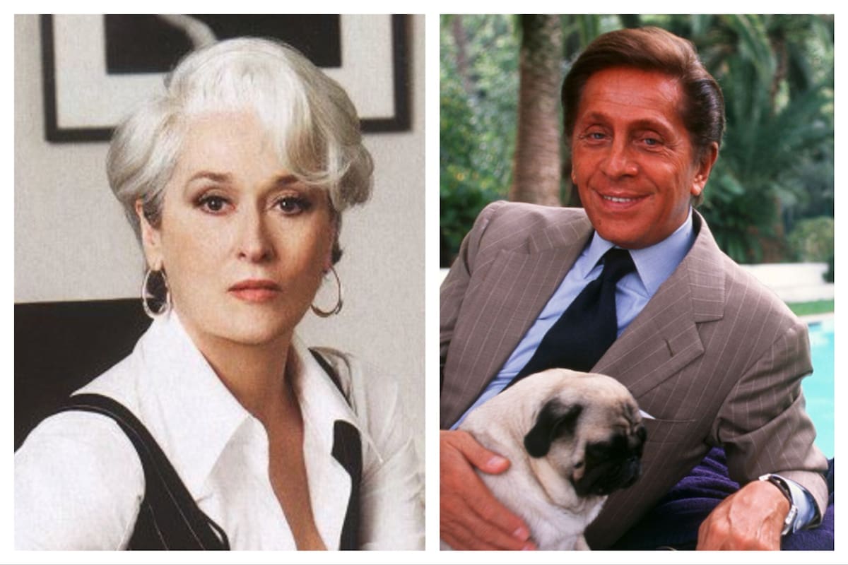 El diseñador italiano participó en la filmación de la película protagonizada por Meryl Streep