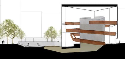 El diseño base del edificio para hacer abono con los muertos