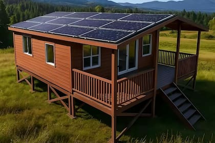 El diseño de esta casa prefabricada permite el ahorro de energía eléctrica (Amazon)